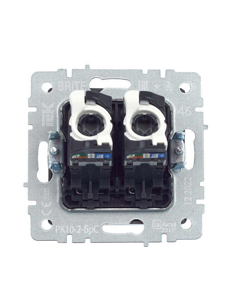 Розетка телекоммуникационная РК10-2-БрС BR-K20-1-K46