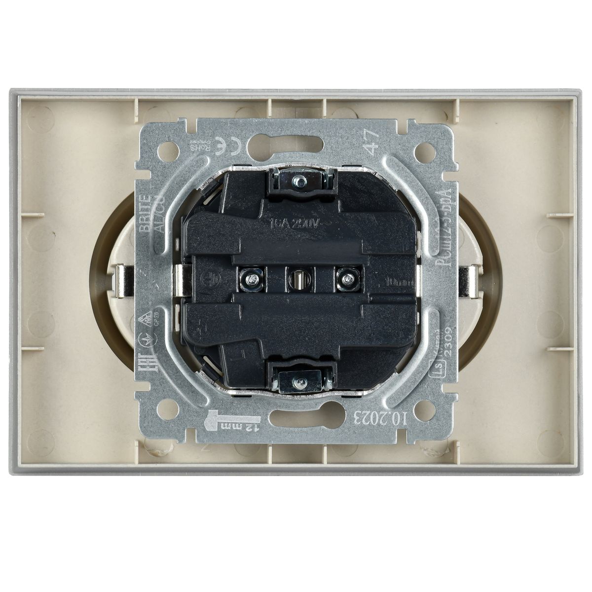 Розетка силовая РСш12-3-БрА BR-R24-16-K47-F