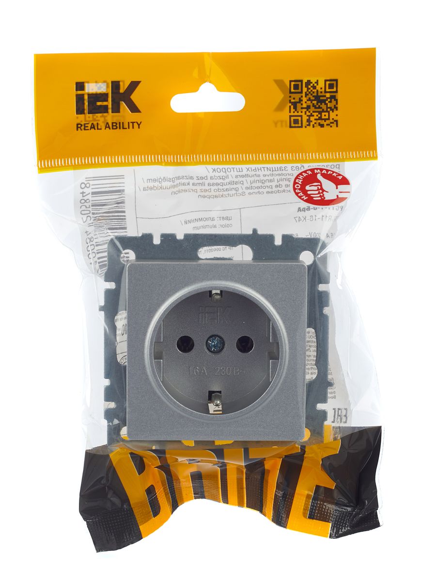 Розетка силовая РС11-1-0-БрА BR-R11-16-K47