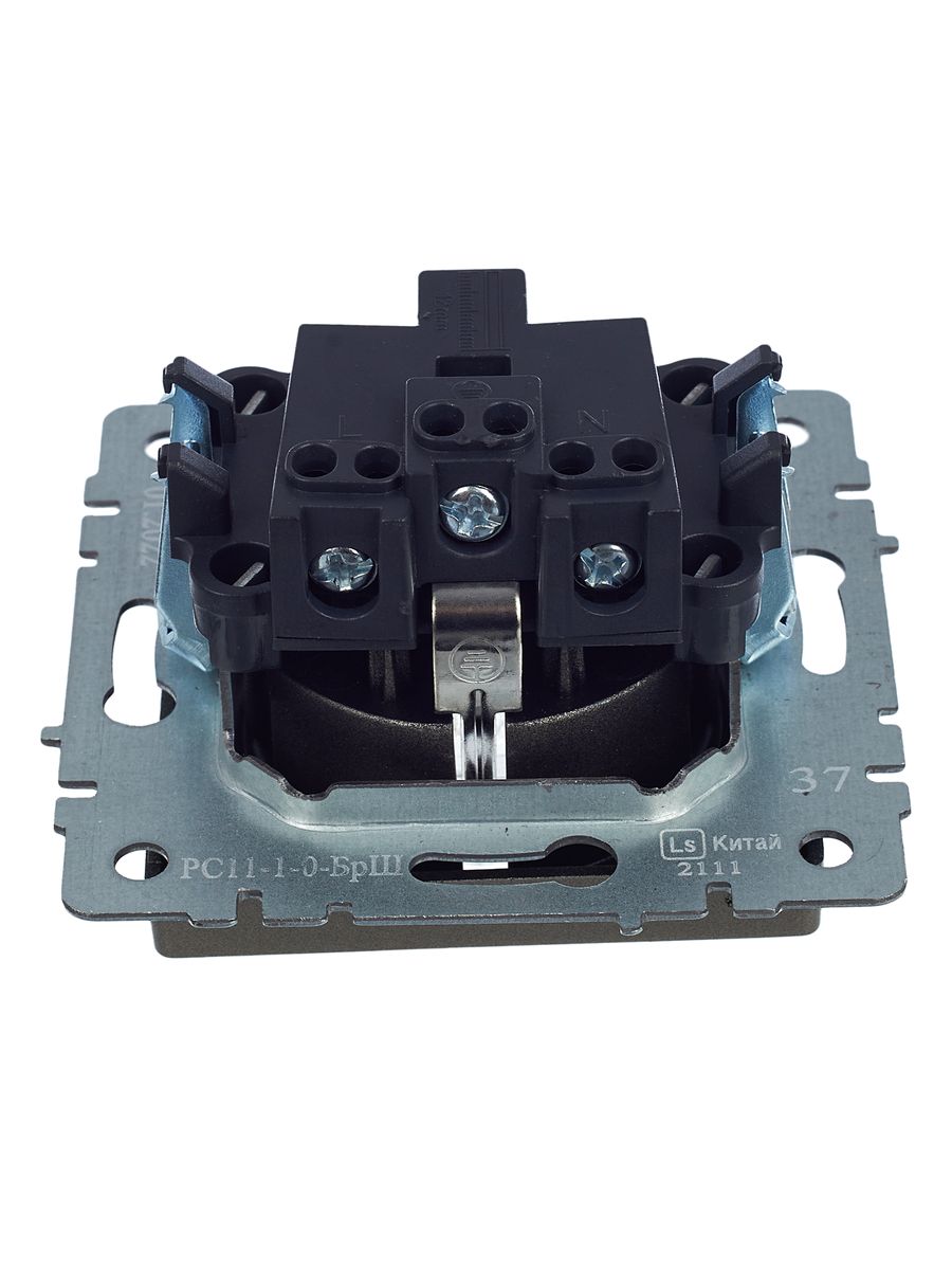 Розетка силовая РС11-1-0-БрШ BR-R11-16-K37