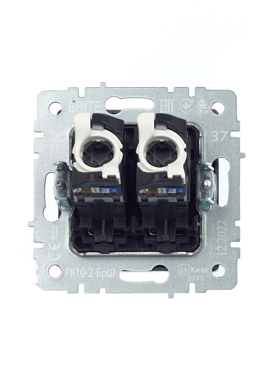 Розетка телекоммуникационная РК10-2-БрШ BR-K20-1-K37
