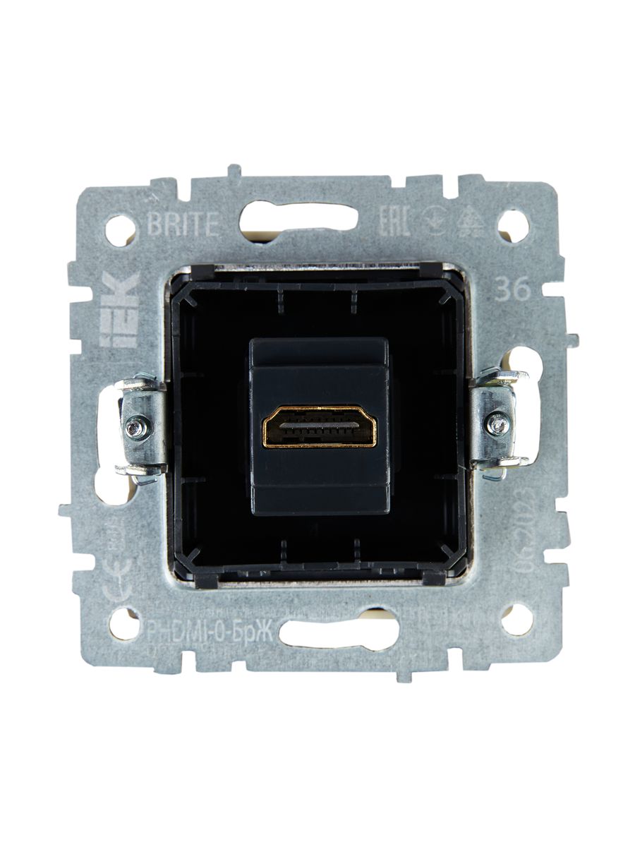 Розетка мультимедийная РHDMI-0-БрЖ BR-H10-K36
