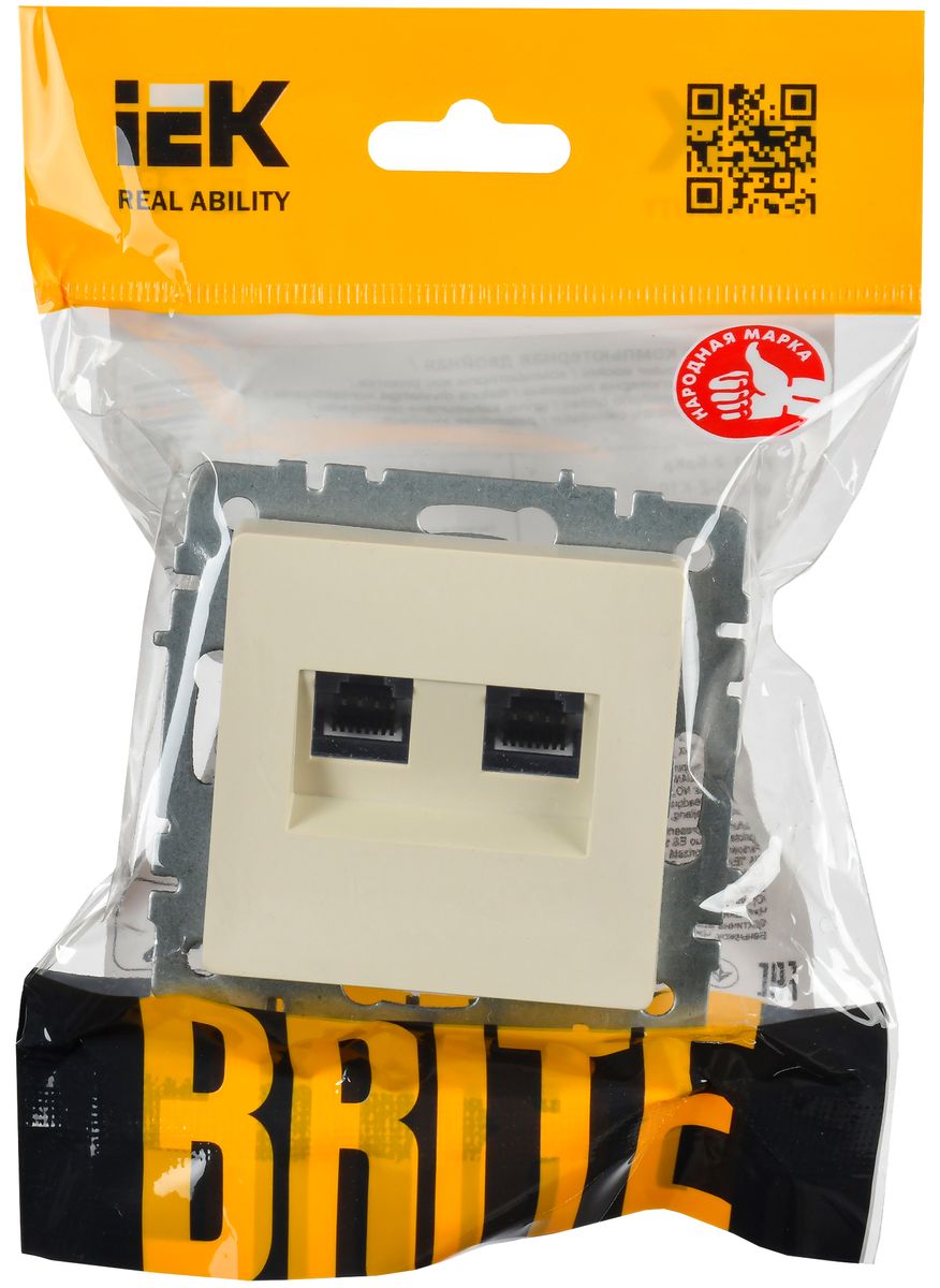 Розетка телекоммуникационная РК/Т12-БрКр BR-KT20-O-1-K10
