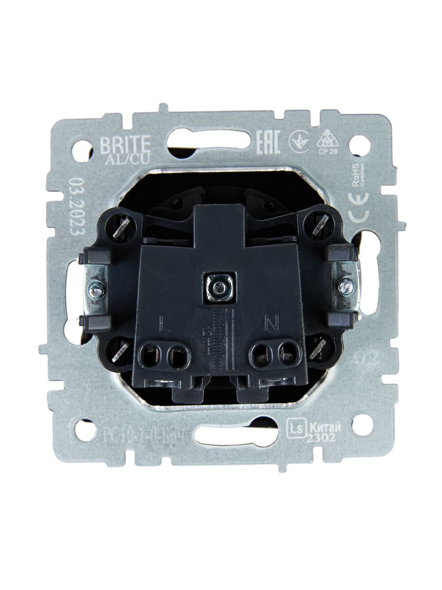 Розетка силовая РС10-1-0-БрЧ BR-R10-10-K02