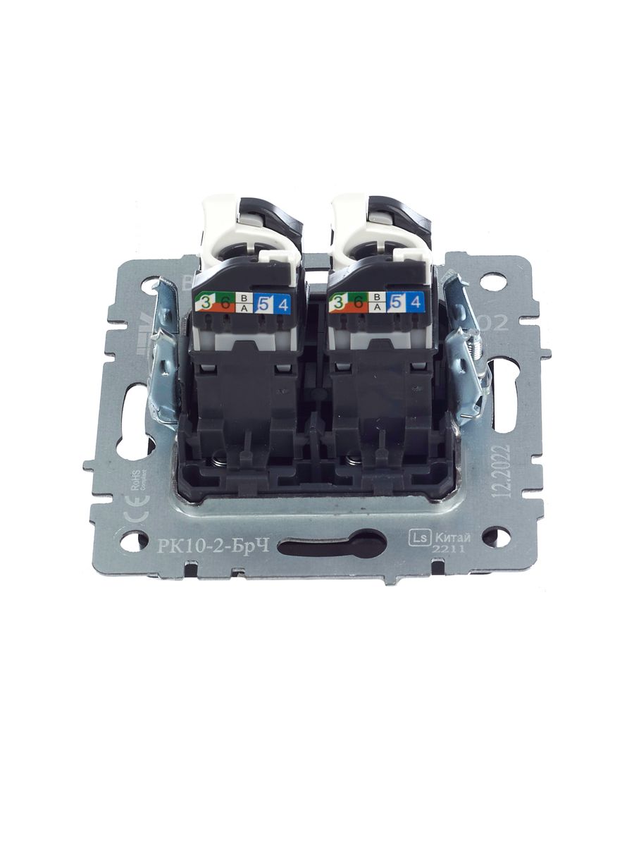 Розетка телекоммуникационная РК10-2-БрЧ BR-K20-1-K02