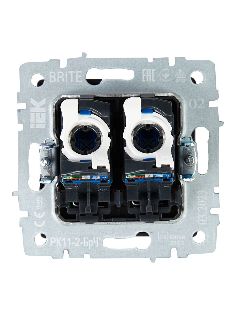 Розетка телекоммуникационная РК11-2-БрЧ BR-K20-2-K02