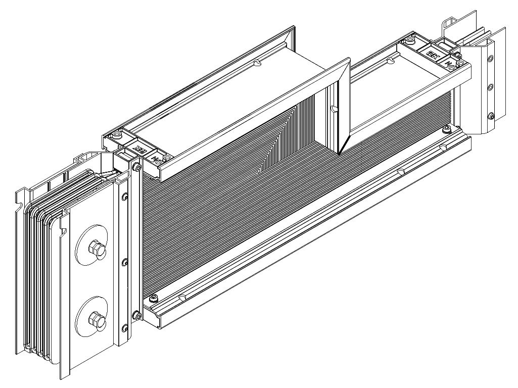 Секция шинопровода  LB-1600A1250-4-25-F-RE-Y0