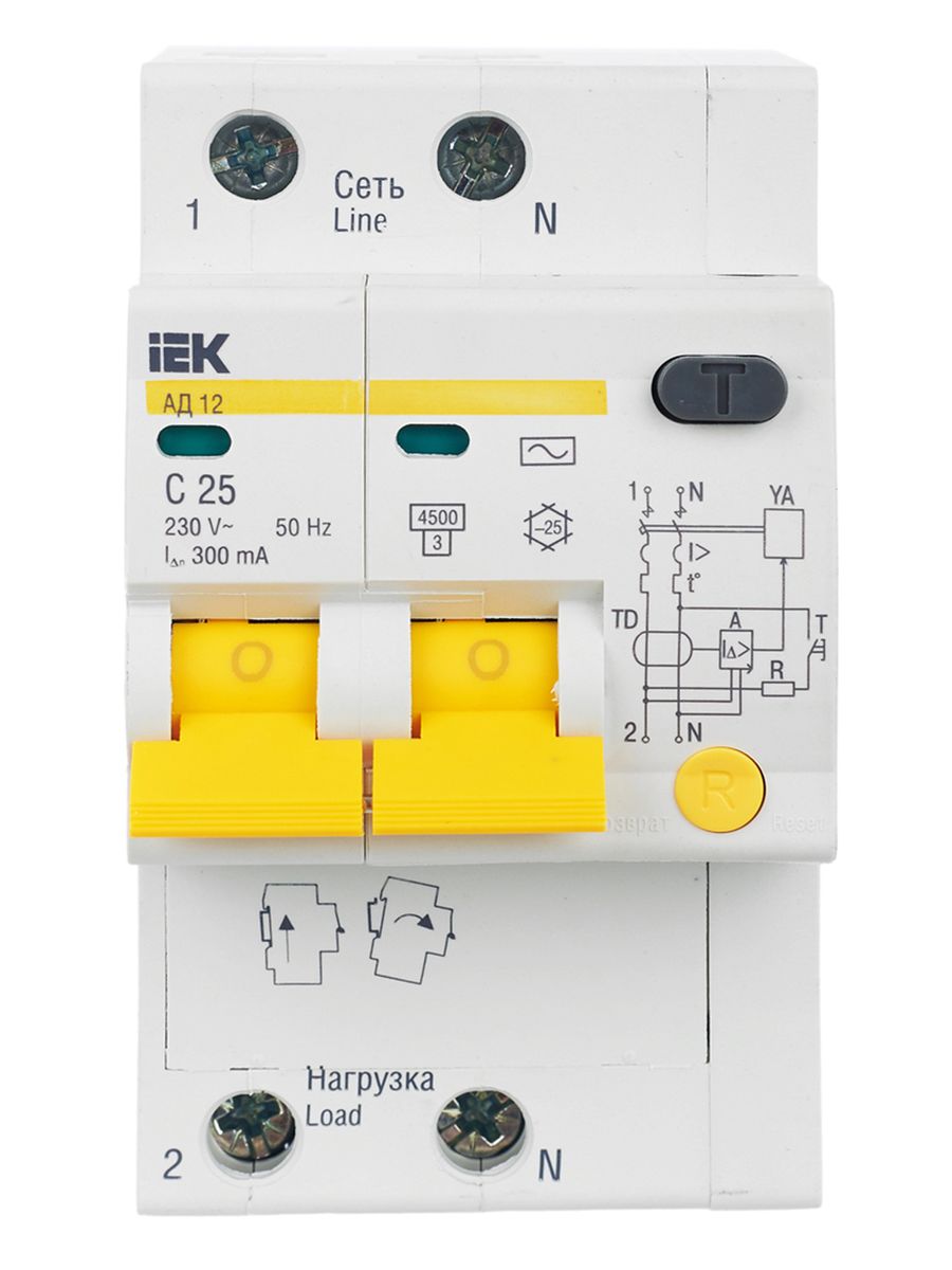 Выключатель автоматический дифференциальный  MAD10-2-025-C-300