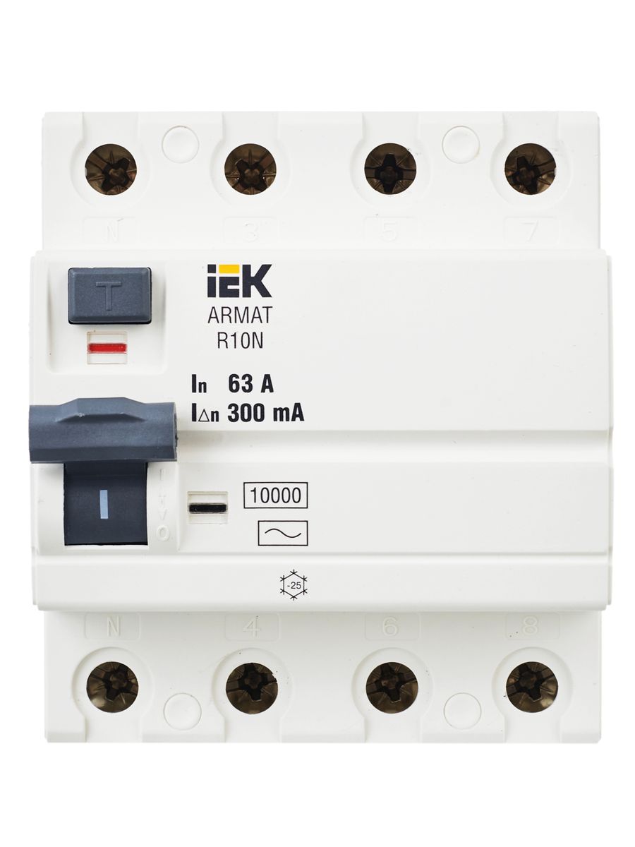 Выключатель автоматический дифференциальный  AR-R10N-4-063C300