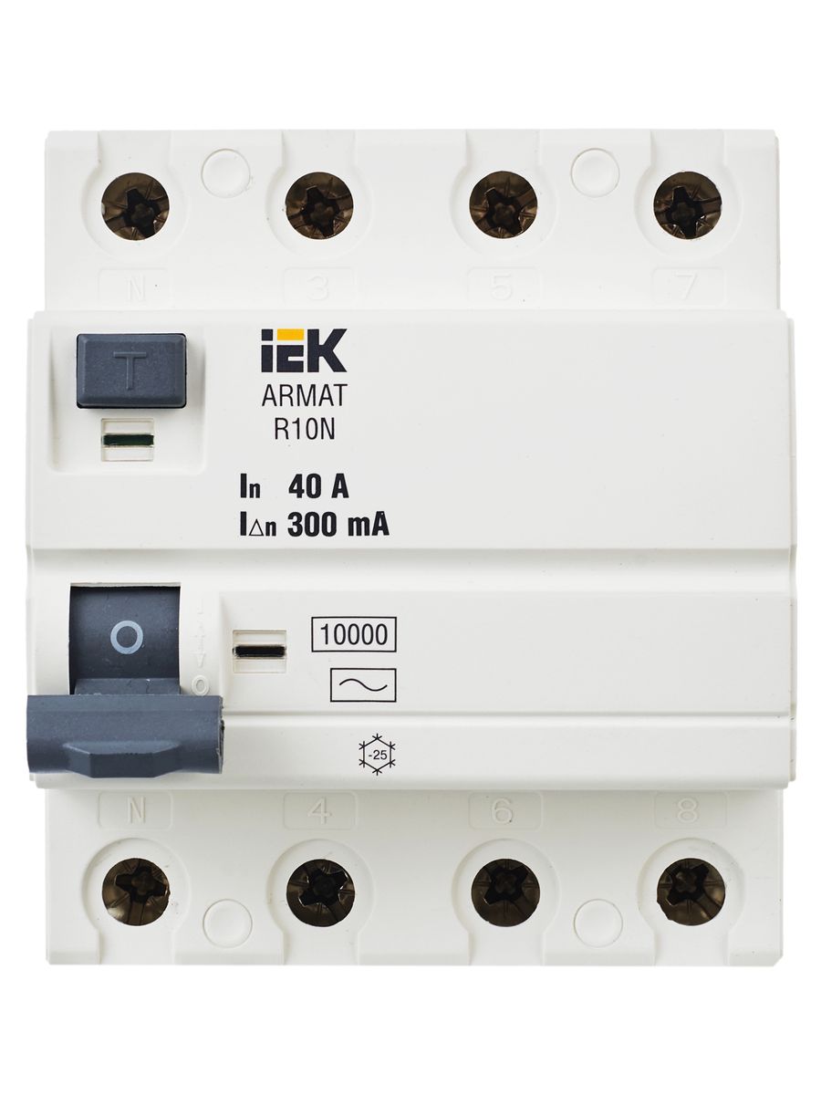 Выключатель автоматический дифференциальный  AR-R10N-4-040C300