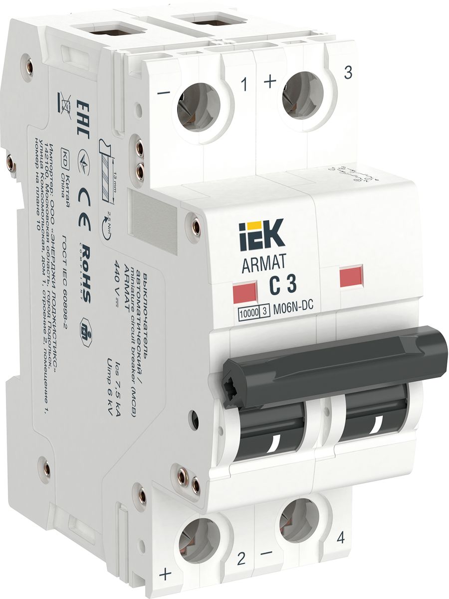 Выключатель автоматический  AR-M06N-2-C003DC