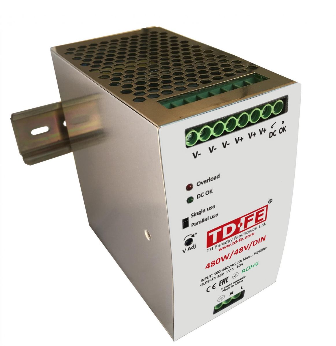 Блок питания 480W/48V/DIN 4010