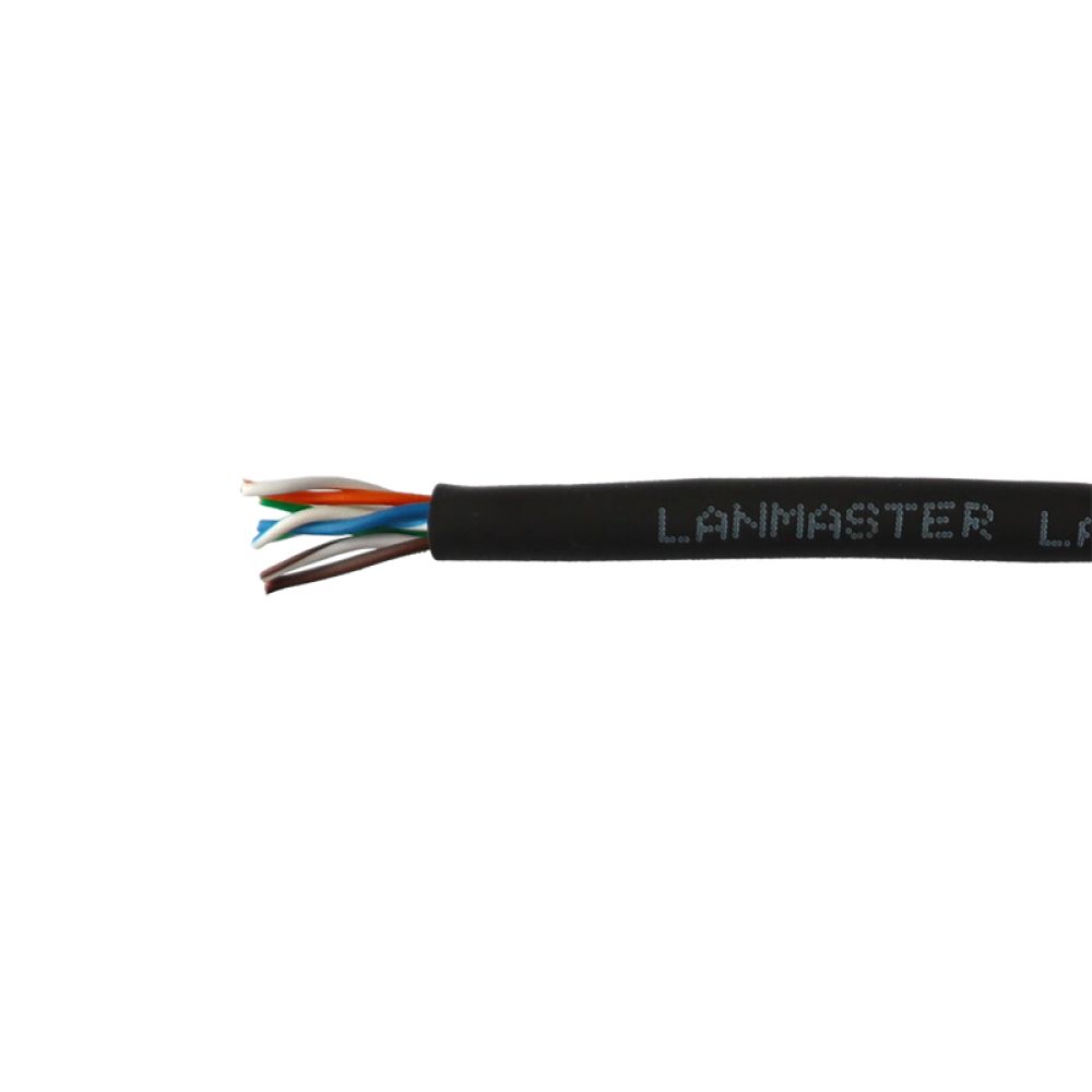 Кабель витая пара  LAN-5EUTP-HFLT-BK