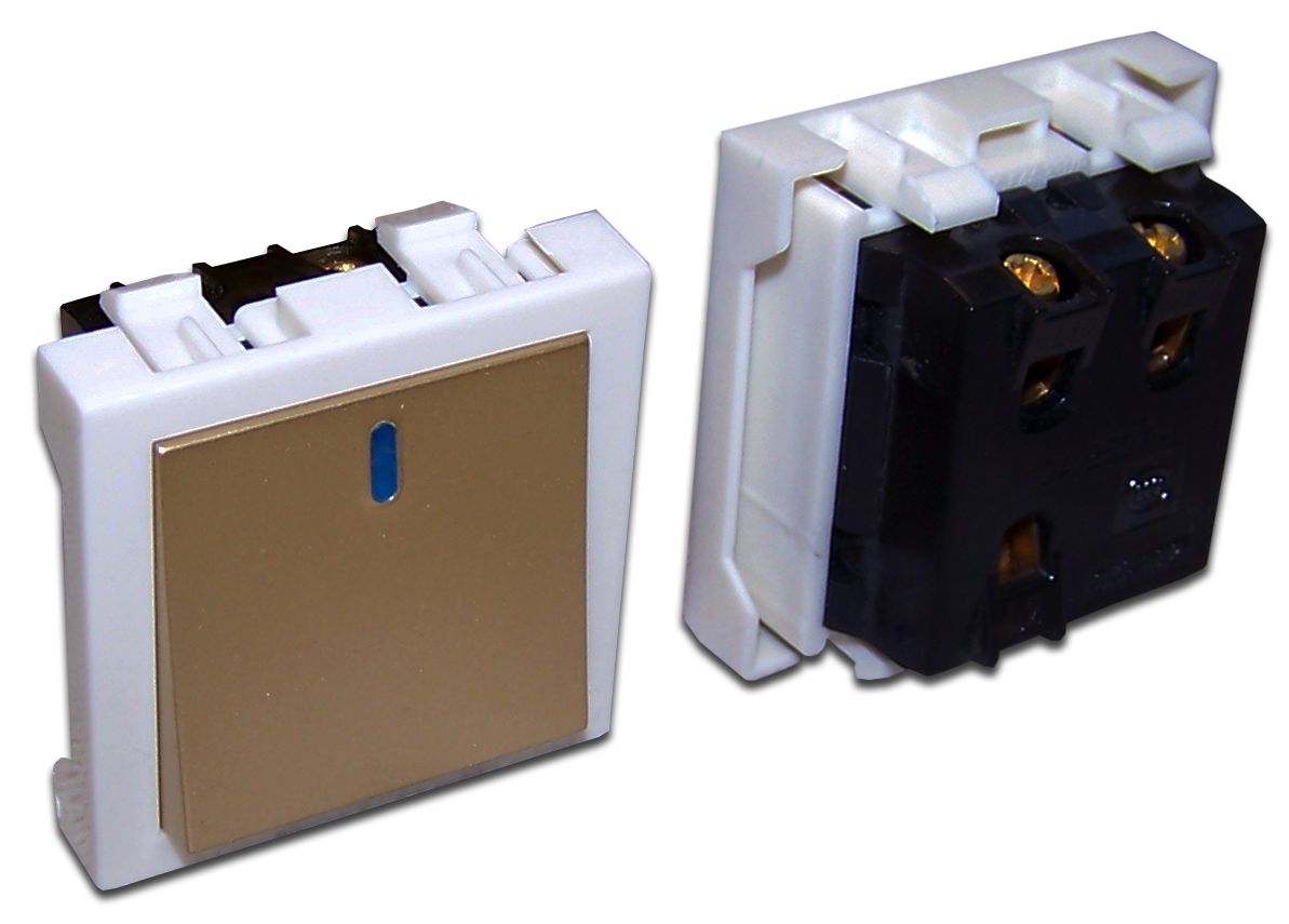 Выключатель  LAN-EC45x45-S12-BRZ