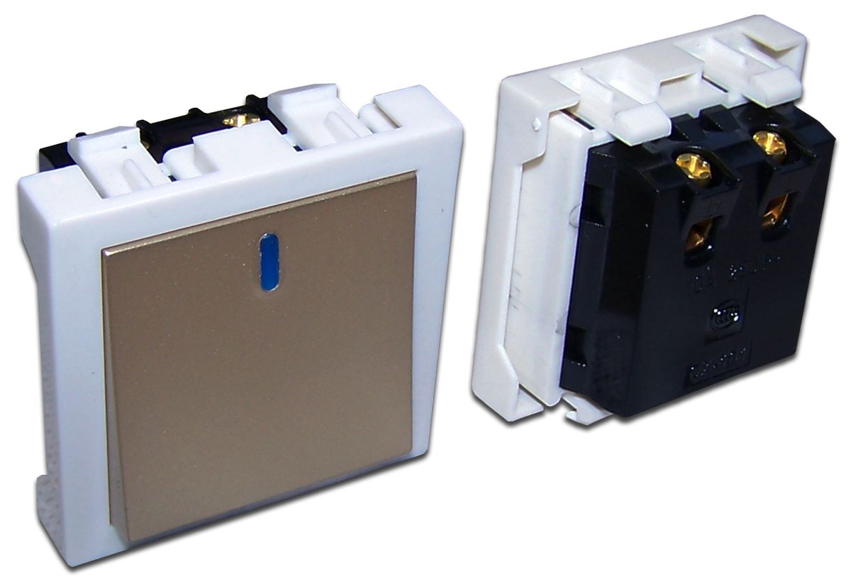 Выключатель  LAN-EC45x45-S11-BRZ