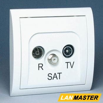 Розетка телекоммуникационная  LAN-EC45x45-TV-BRZ