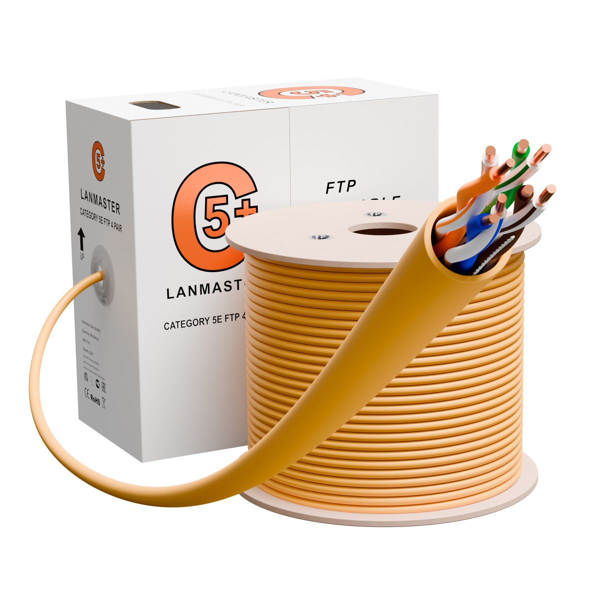 Кабель витая пара  LAN-5EUTP-LSZH-YL