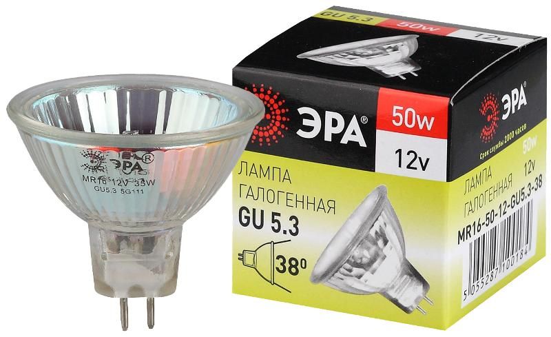 Лампа галогенная GU5.3-MR16-50W-12V-CL C0027358