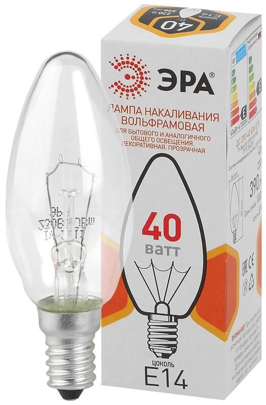 Лампа накаливания ДС 40-230-E14-CL Б0039127