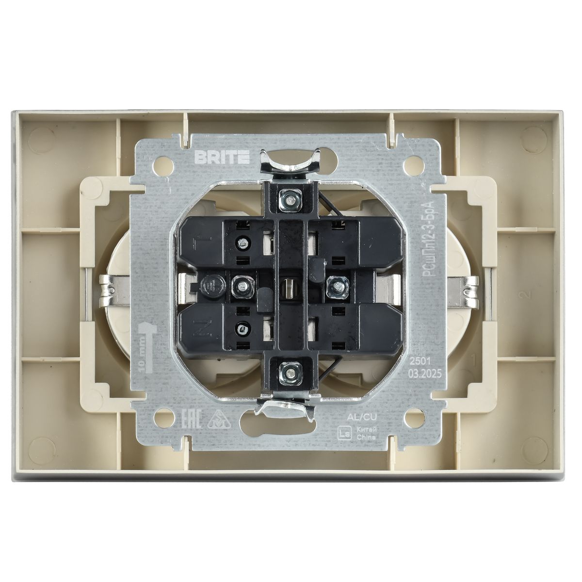 Розетка силовая РСшПл12-3-БрА BR-R28-16-K47-F