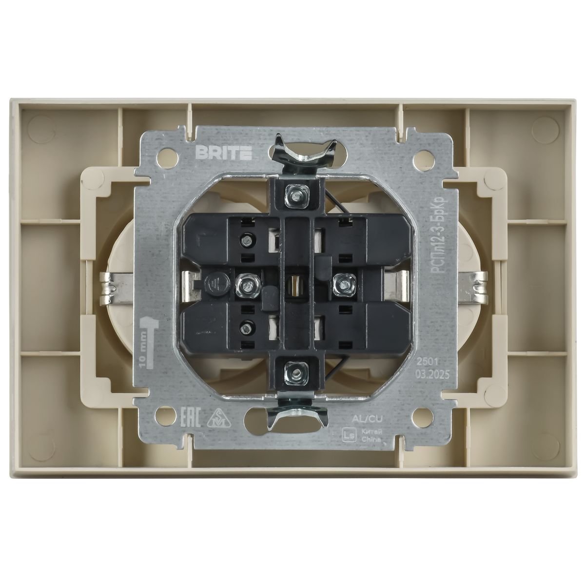 Розетка силовая РСПл12-3-БрКр BR-R27-16-K10-F