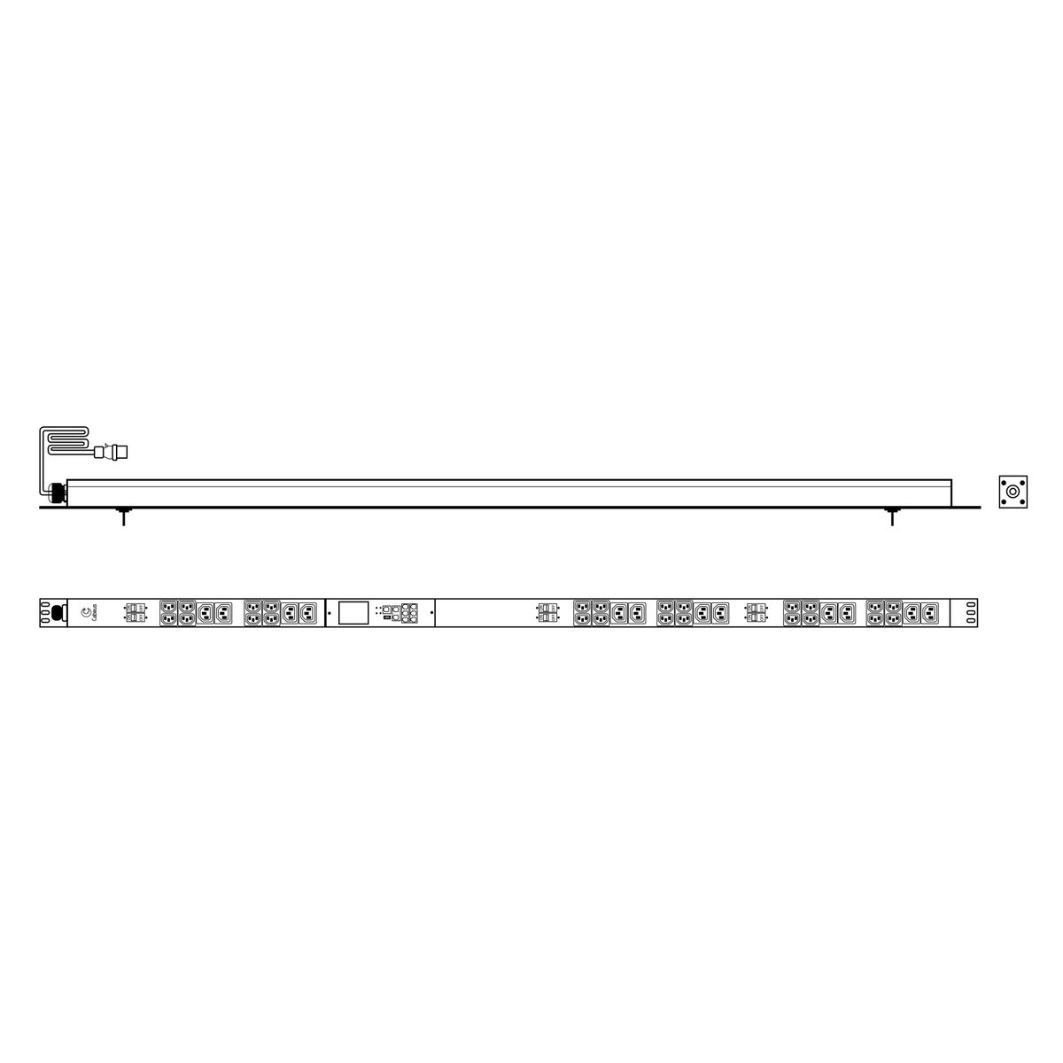 Блок розеток SMART-PDU-32-3P-24C13-12C19-I309-M 12599c