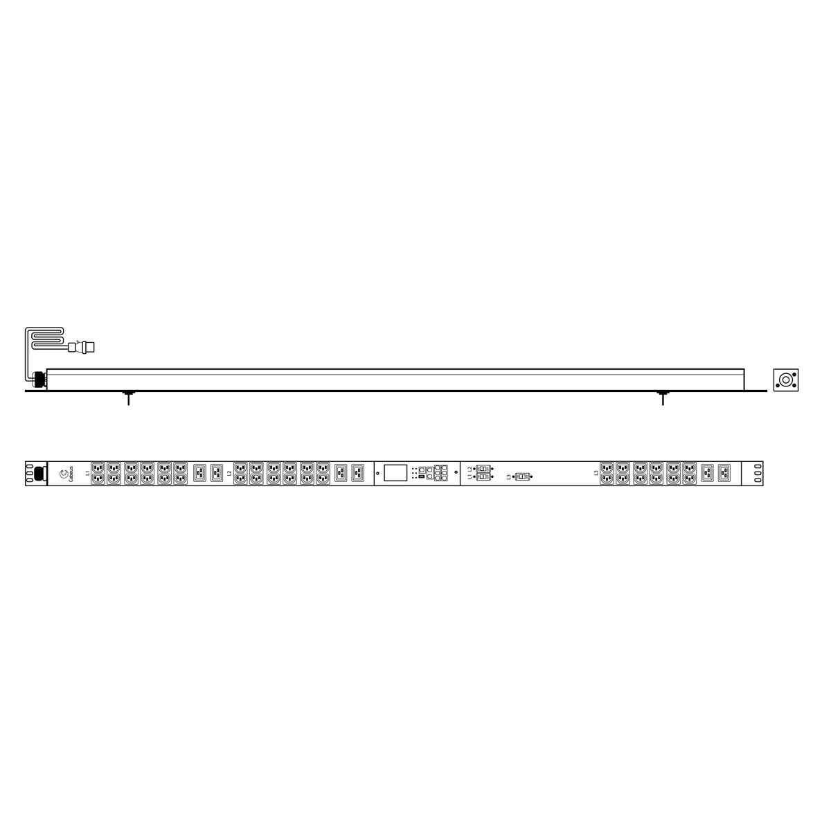 Блок розеток SMART-PDU-16-3P-36C13-6C19-I309-M 12597c