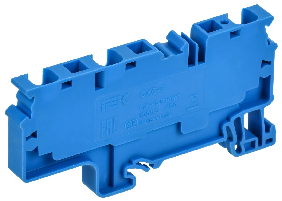 Клемма пружинная CX6-3 BU AF-CT40-00-3-K07-006