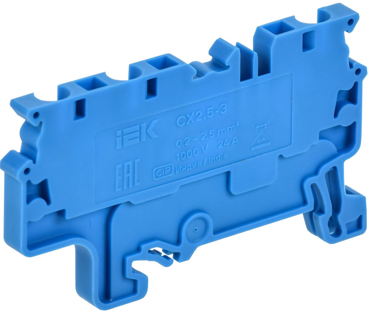 Клемма пружинная CX2.5-3 BU AF-CT40-00-3-K07-002