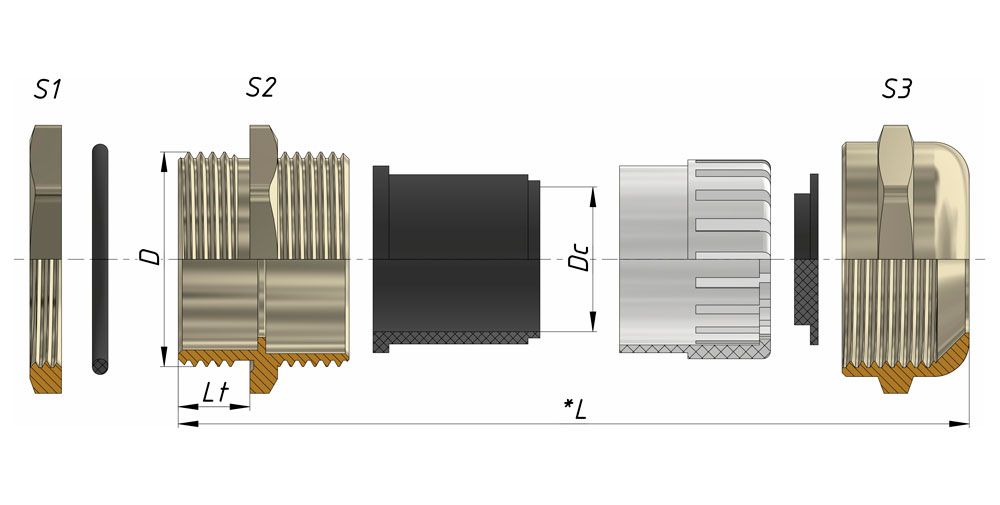 Ввод кабельный  zeta30119