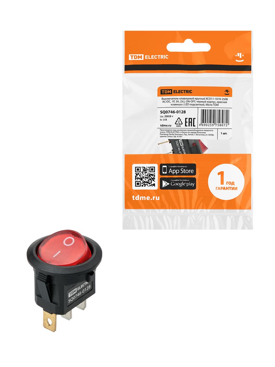 Выключатель KCD11-101N SQ0746-0128