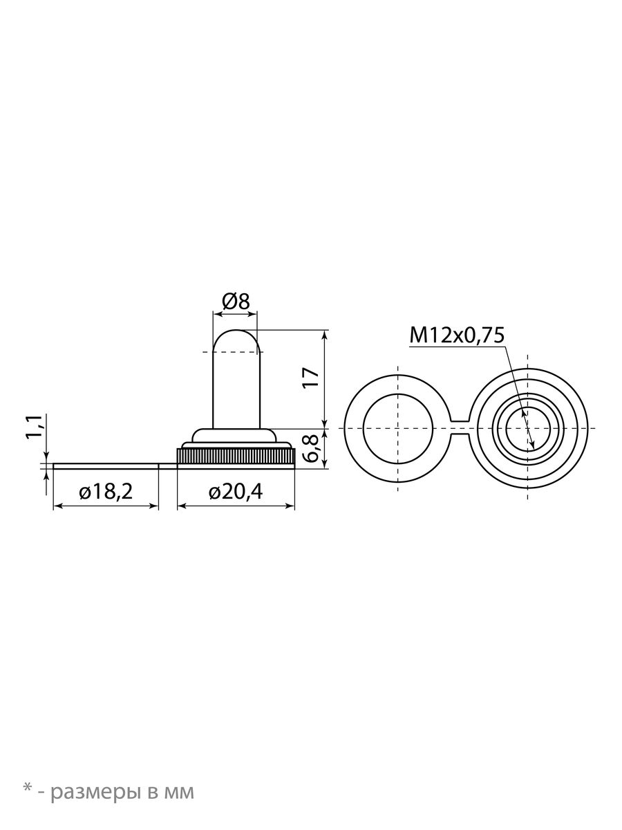Колпачок защитный WPC-02 SQ0747-0302