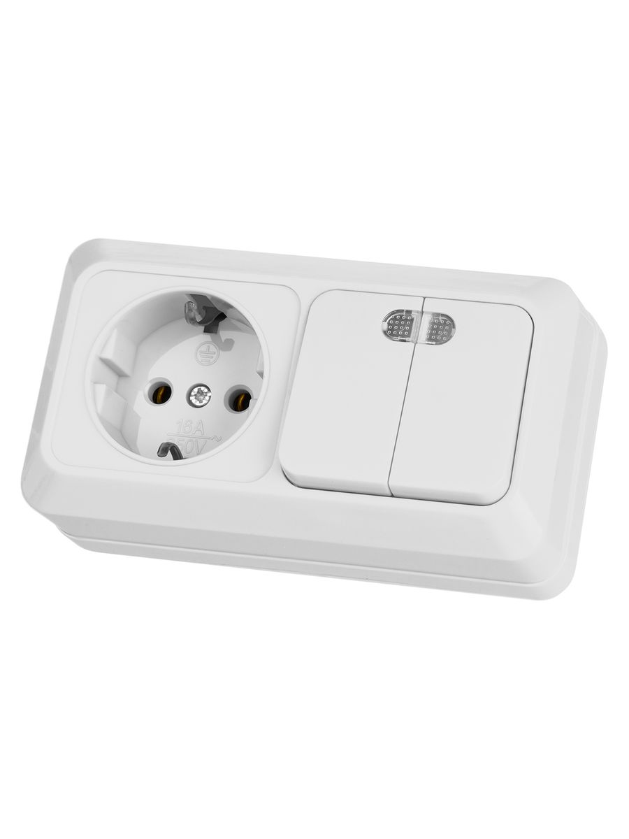 Блок выключатель-розетка  SQ1801-0104