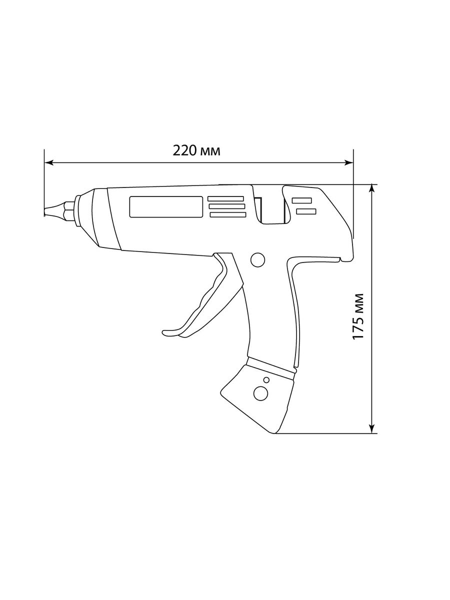 Пистолет клеевой КП-150 SQ1024-0104