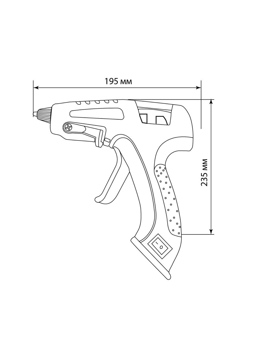 Пистолет клеевой КП-100 SQ1024-0103