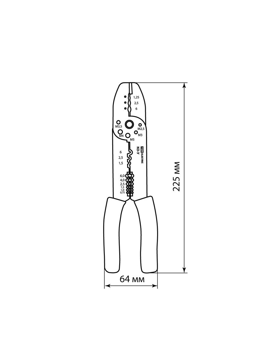 Клещи КО-У SQ1001-0008