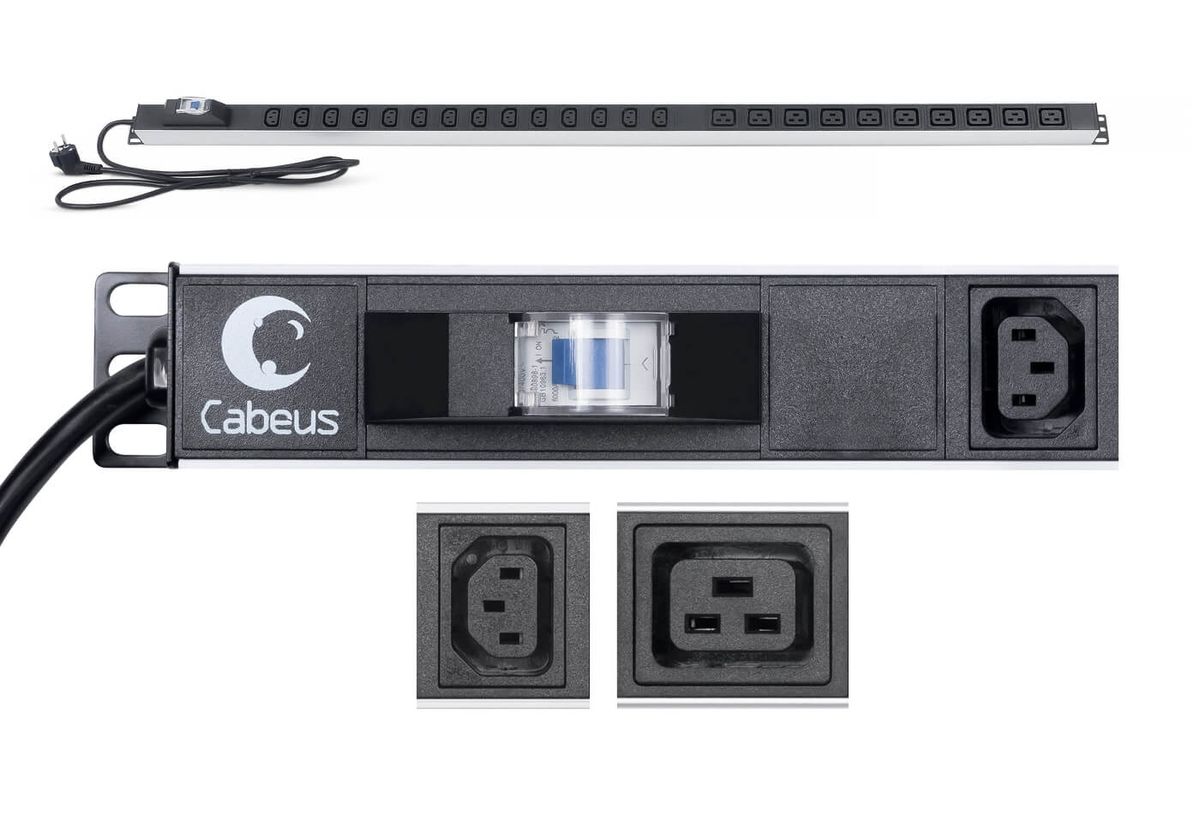 Блок розеток PDU-16-14C13-10C19-B-C14 9553c