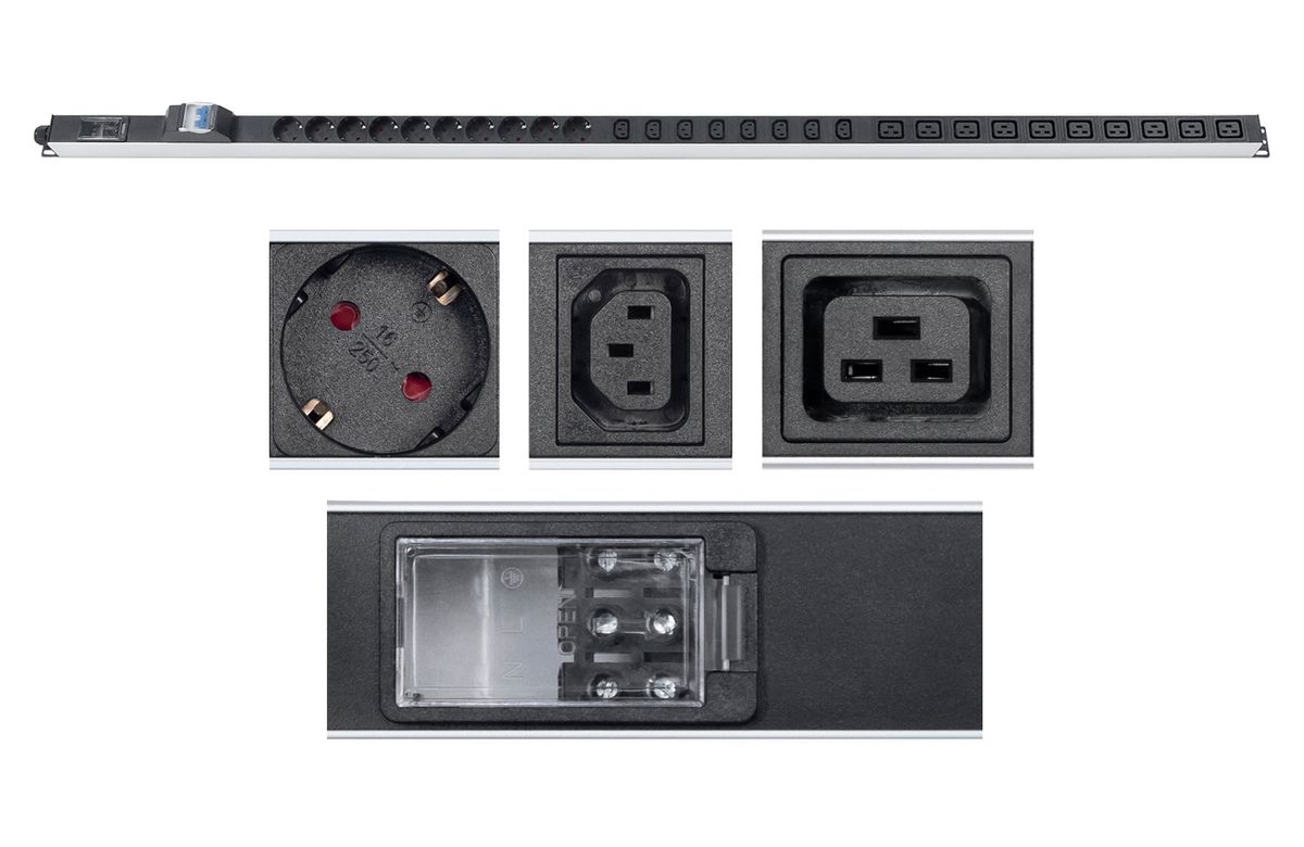 Блок розеток PDU-32-10S-10C19-8C13-B-T 9547c