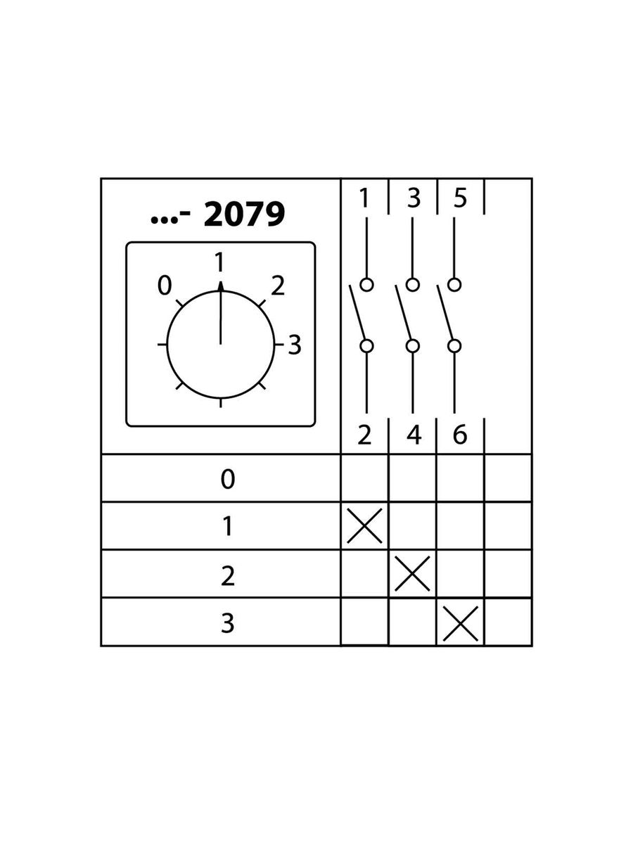 Переключатель кулачковый КПУ11-10/2079 SQ0715-0117