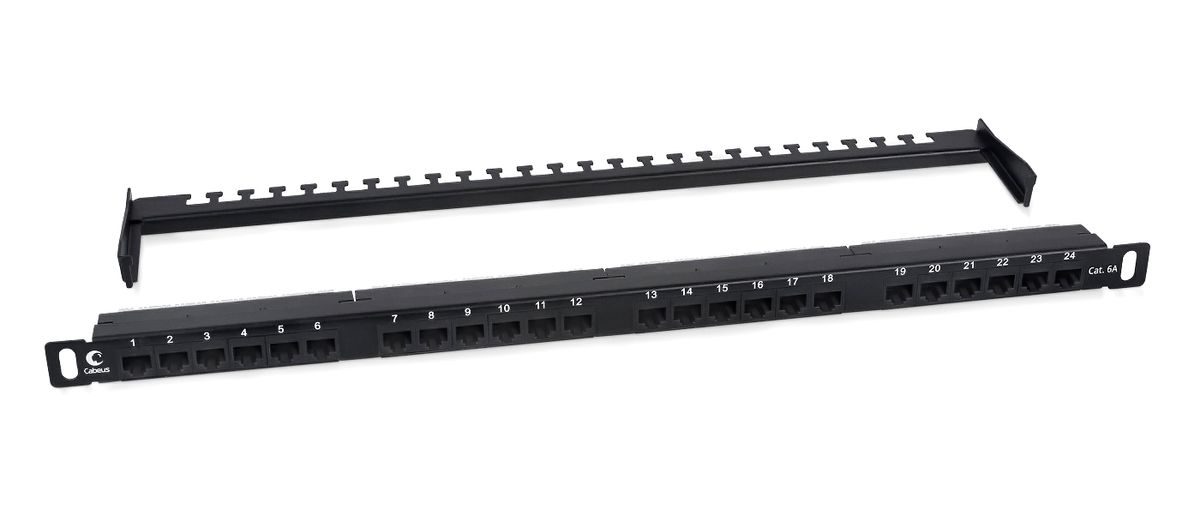Патч-панель PLHD-24-Cat.6a-Dual-180-0,5U 9665c