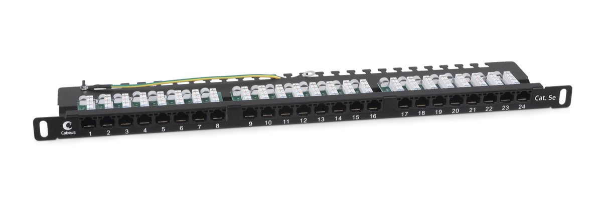 Патч-панель PLHD-24-Cat.5e-Dual-90-0,5U 9666c