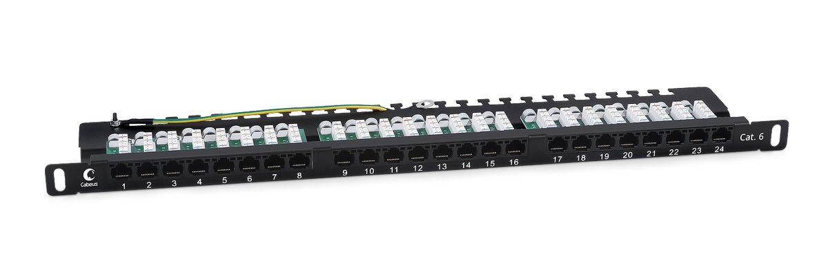 Патч-панель PLHD-24-Cat.6-Dual-90-0,5U 9667c