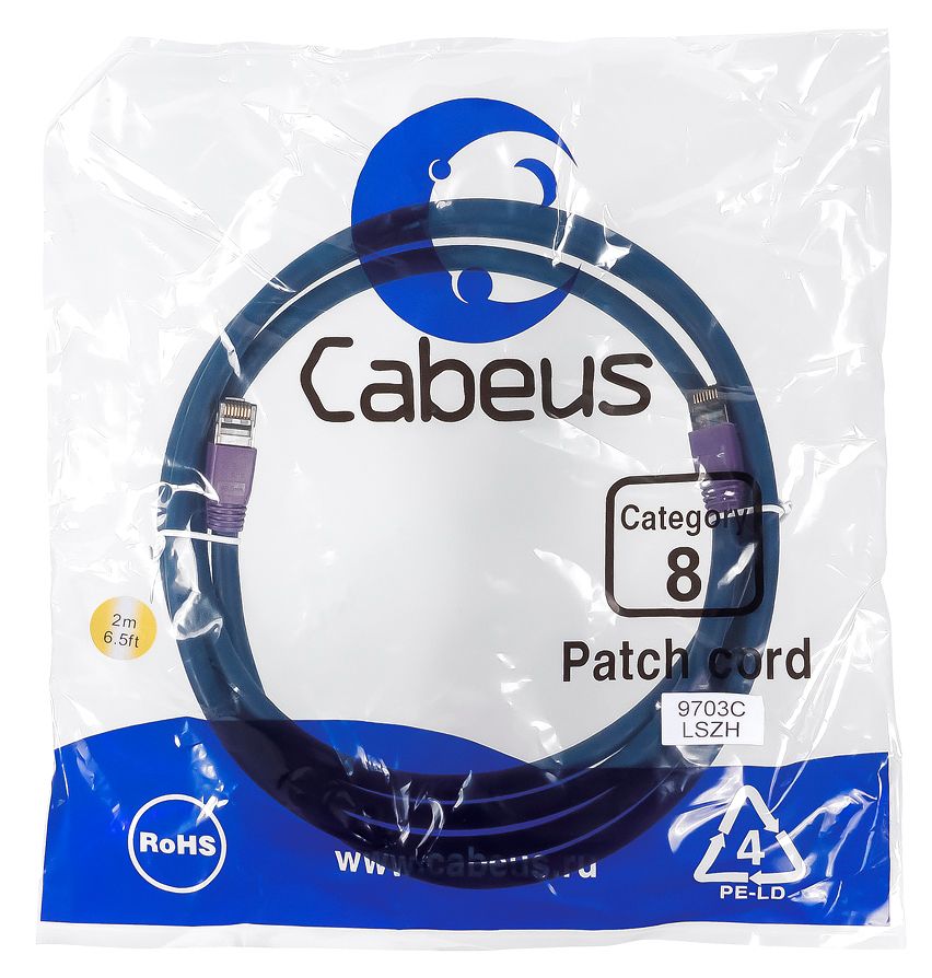 Патч-корд PC-SSTP-RJ45-Cat.8-2m-LSZH 9703c
