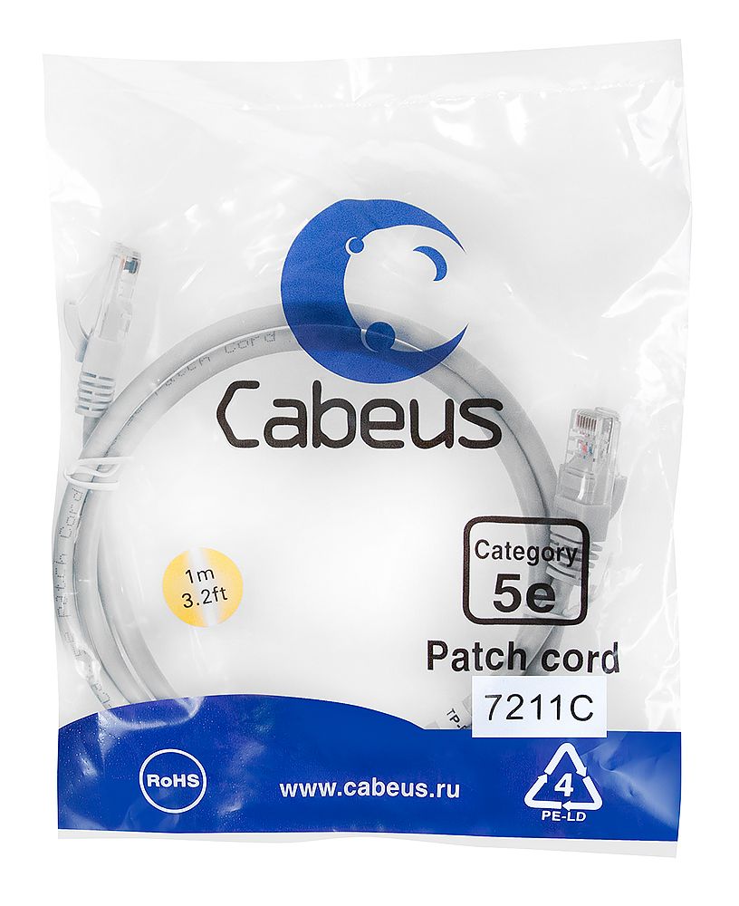 Патч-корд PC-UTP-RJ45-Cat.5e-1m 7211c
