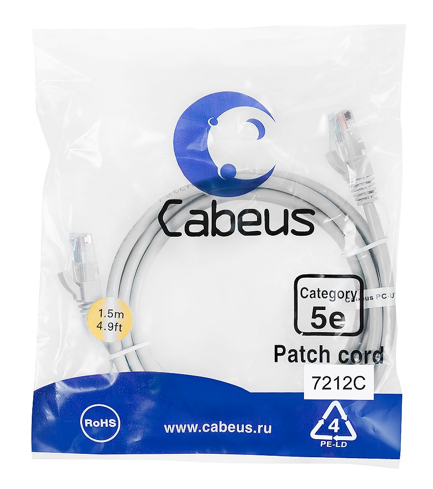 Патч-корд PC-UTP-RJ45-Cat.5e-1.5m 7212c
