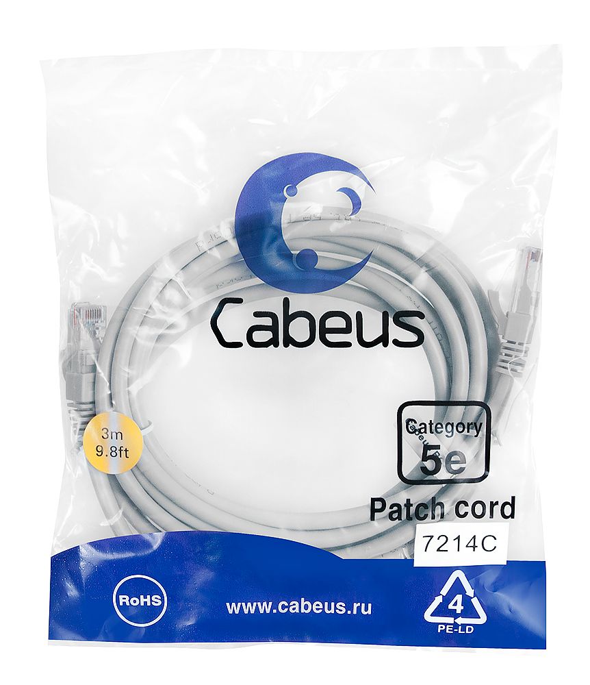 Патч-корд PC-UTP-RJ45-Cat.5e-3m 7214c
