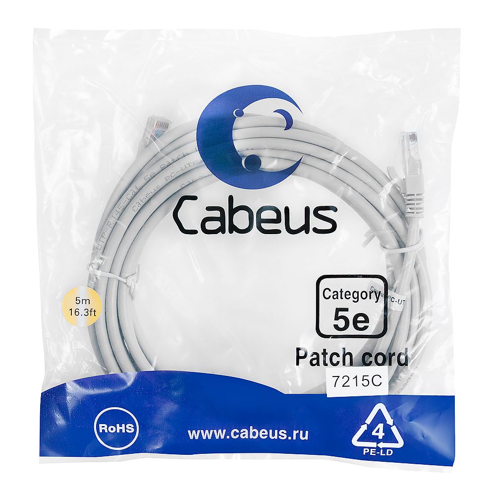 Патч-корд PC-UTP-RJ45-Cat.5e-5m 7215c
