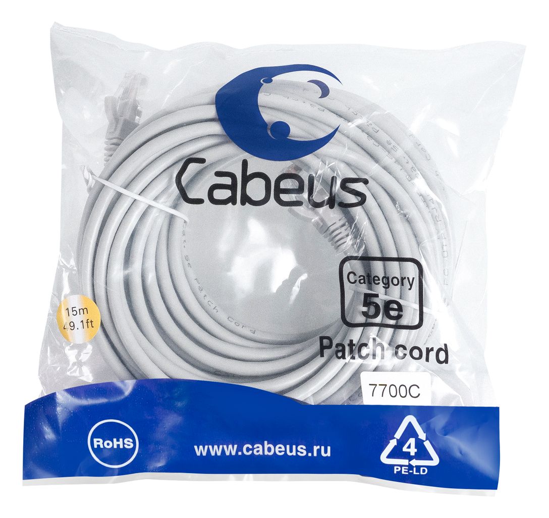 Патч-корд PC-UTP-RJ45-Cat.5e-15m 7700c
