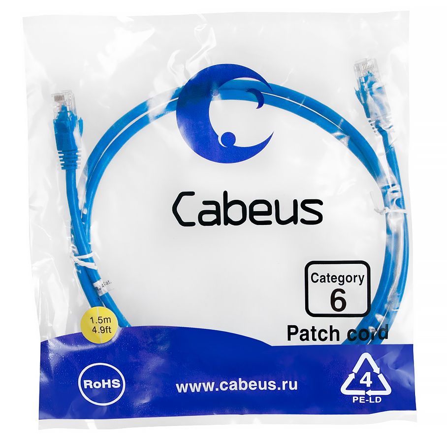 Патч-корд PC-UTP-RJ45-Cat.6-1.5m-BL 8678c