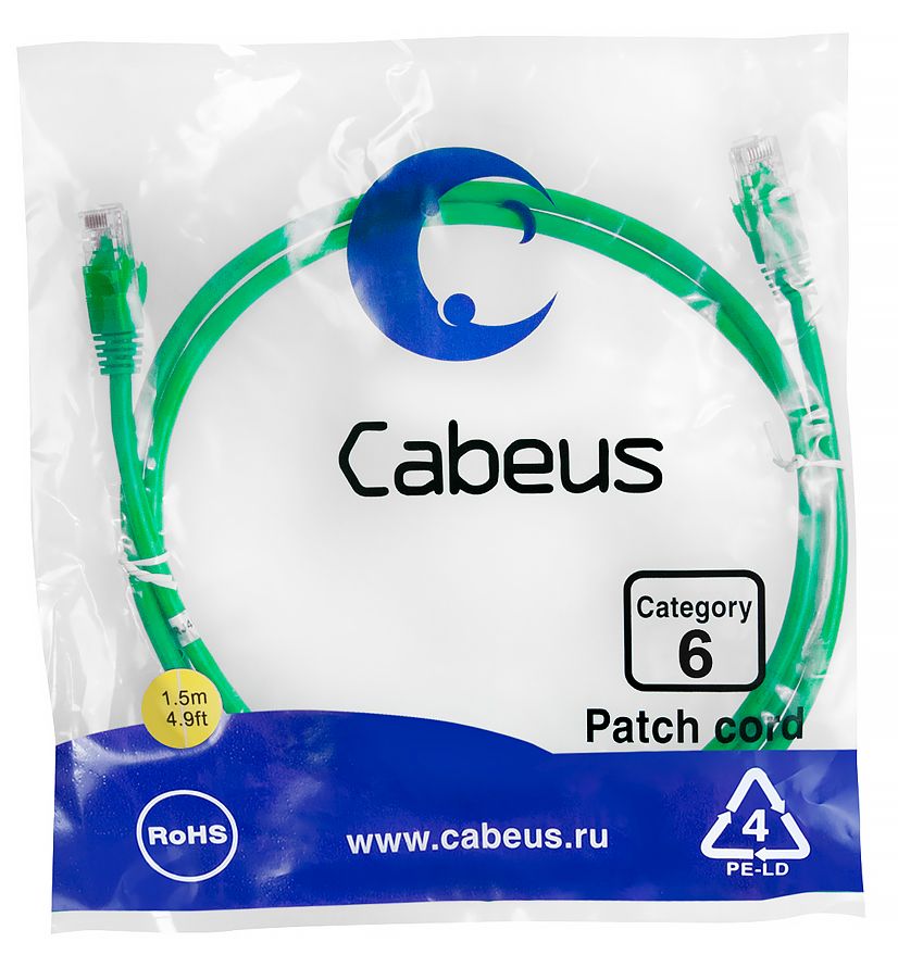 Патч-корд PC-UTP-RJ45-Cat.6-1.5m-GN 8685c